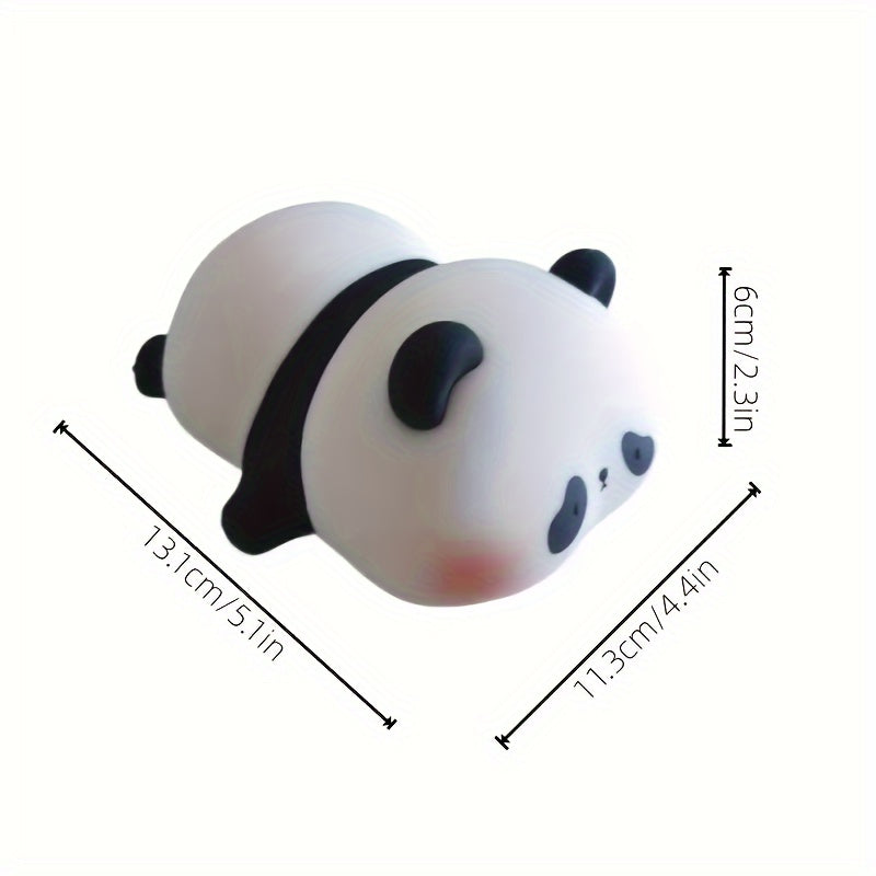 YETHKE Cute Panda Night Light: Touch control, USB rechargeable, adjustable brightness, modern design - perfect for bedroom decor.