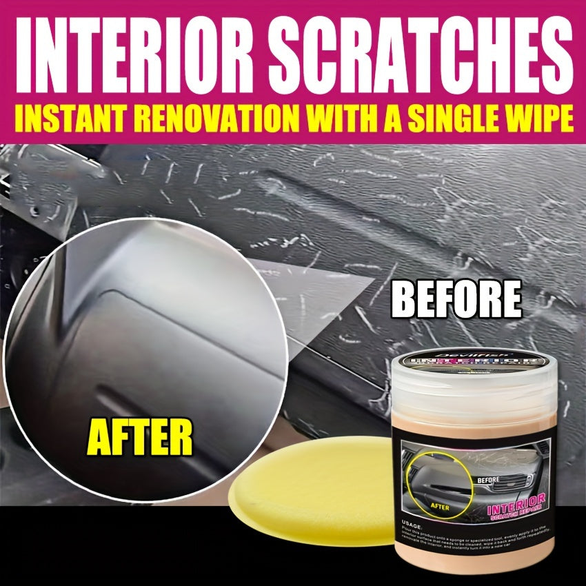 Convenient 100G Car Interior Scratch Repair Kit - Clay-Based Polish for Plastic & Dashboard, Quick Maintenance.