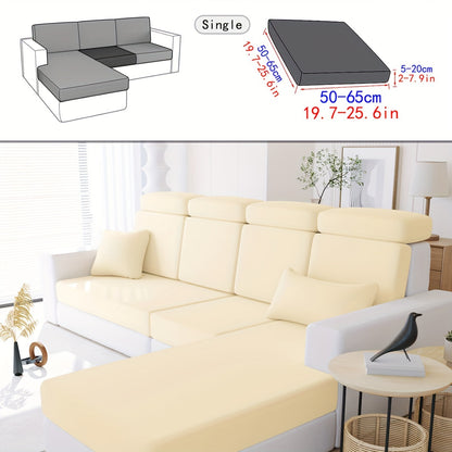 Solid color elastic dirt-resistant cushion cover.