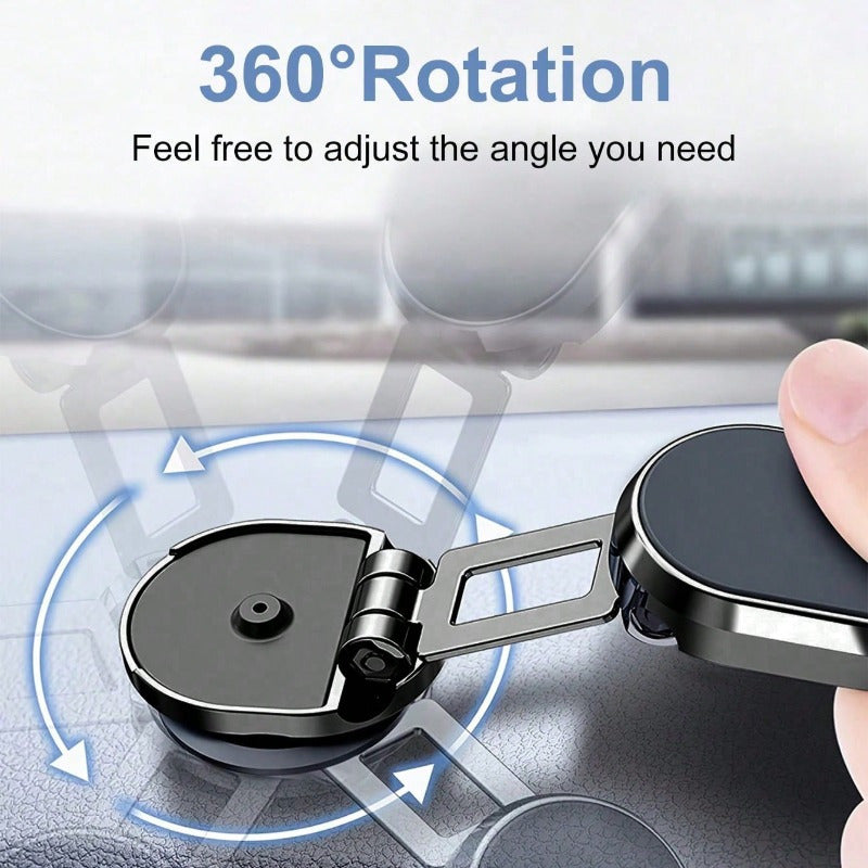 360-Degree Rotating Magnetic Car Dashboard Mount with Zinc Alloy Universal Adjustable Phone Holder and Memory Foam Wrist Rest; Not Waterproof; Suitable for Office and Gaming.