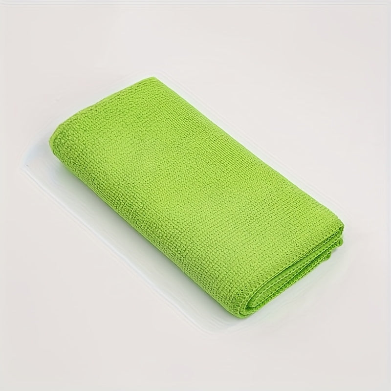 Get 10 premium microfiber cleaning cloths for dishes, household chores, and more! These versatile towels are durable, absorbent, and perfect for clearing away stains and grease in the kitchen and bathroom. A must-have for any cleaning supply arsenal.