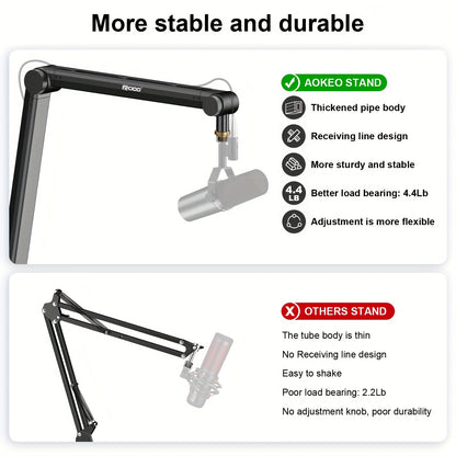 RODD AK-48 Microphone Boom Stand for Podcasts, Recording, and Gaming with a max load of 1.9kg. Eid Al-Adha Mubarak.