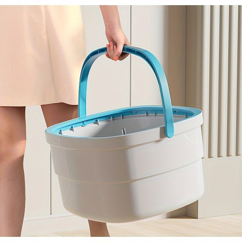 Get a hands-free spin mop with a washable, reusable pad. It comes with a stainless steel clean and dirt separation bucket and an easy wringing system for efficient floor cleaning in any room of your home.