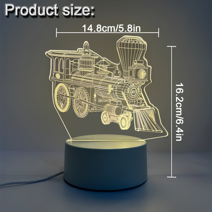 Celebrate Eid Al-Adha in style with this 3D Train Night Light. Perfect for decorating your study, bedroom, or gaming room, this LED warm light plug-in version makes a great birthday or Christmas gift.