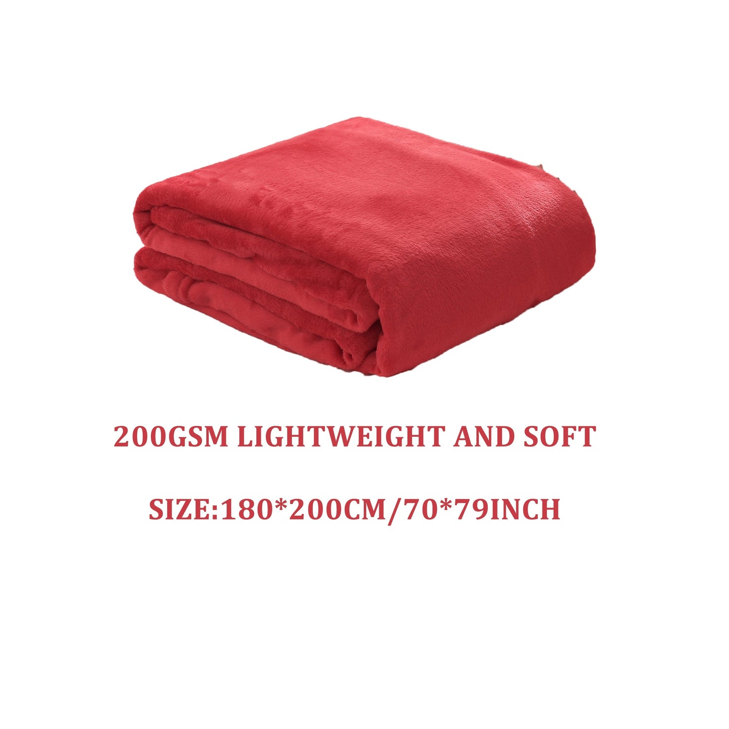 Solid Flannel Blanket, 200G, 1 piece