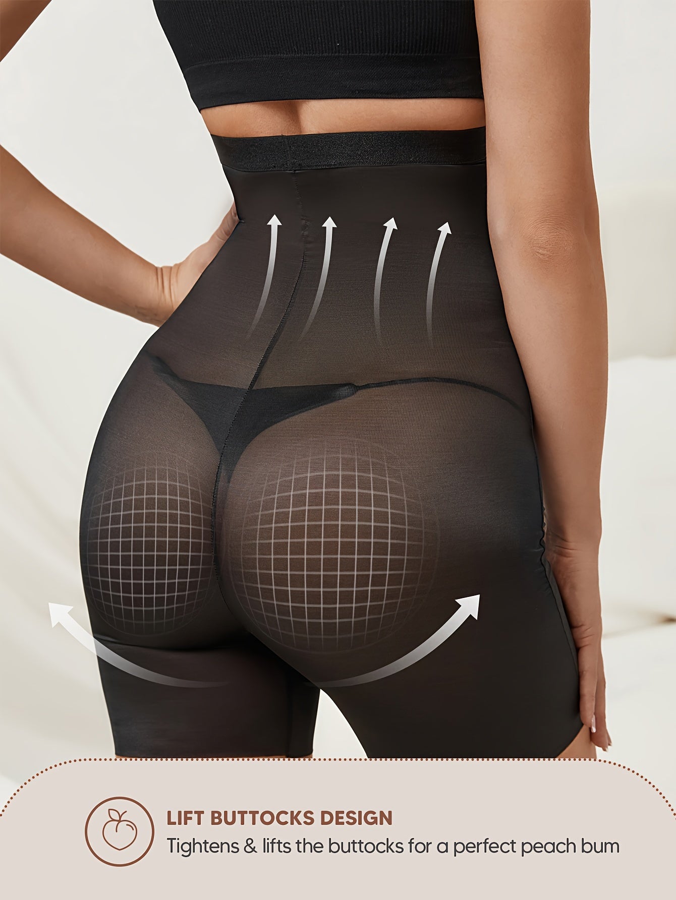 Elastic waist trainer with chest and tummy support, lifts butt.