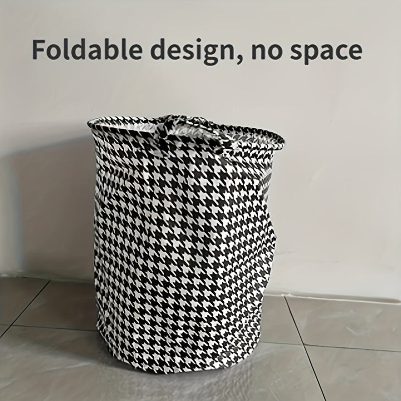 Foldable Canvas Laundry Basket - Versatile Organizer for Clothes and Sundries in Bathroom and Bedroom, Multipurpose Storage Solution