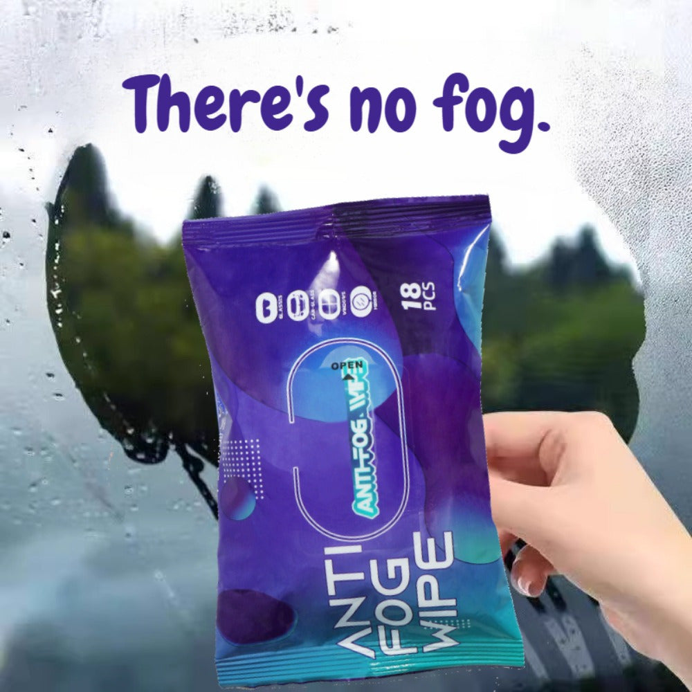 Get a pack of 18 Anti-fog Wipes that are made of Multifunctional Non-woven Single Sheets for easy cleaning of car windows and glasses. These wipes are portable, convenient, and provide a one-wipe solution.