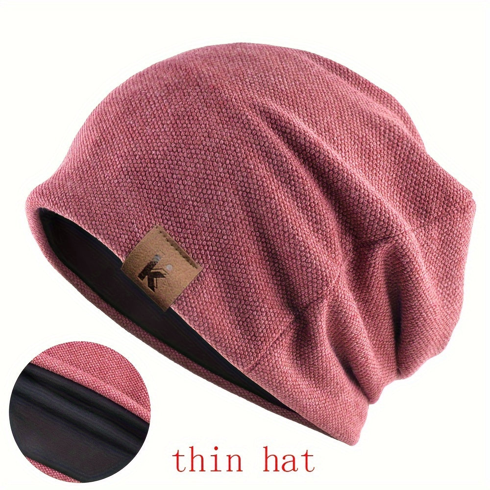 Windproof and warm beanie hat suitable for outdoor casual sports, suitable for both men and women.