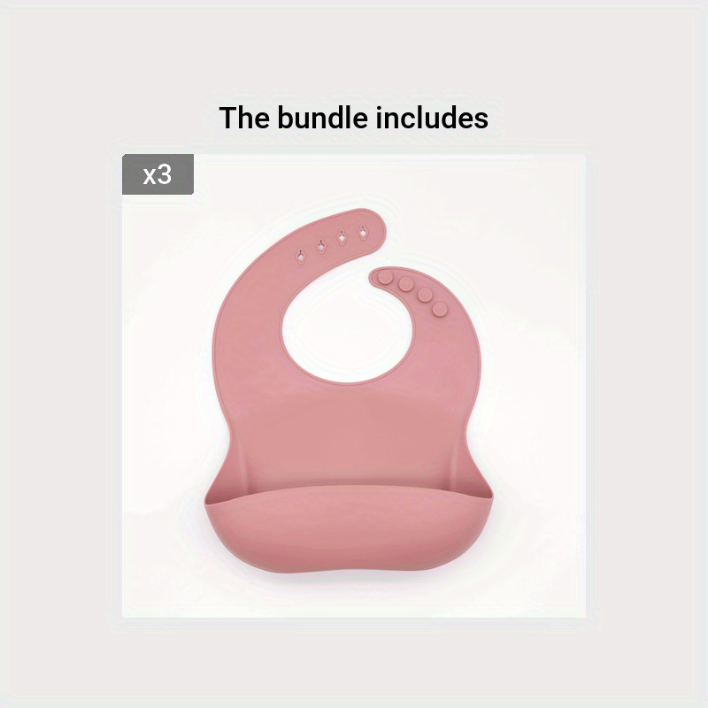 Adjustable Feeding Bib made from Food Grade Silicone, Perfect for Christmas, Halloween, Thanksgiving, New Year's, and Valentine's Day Gifts.