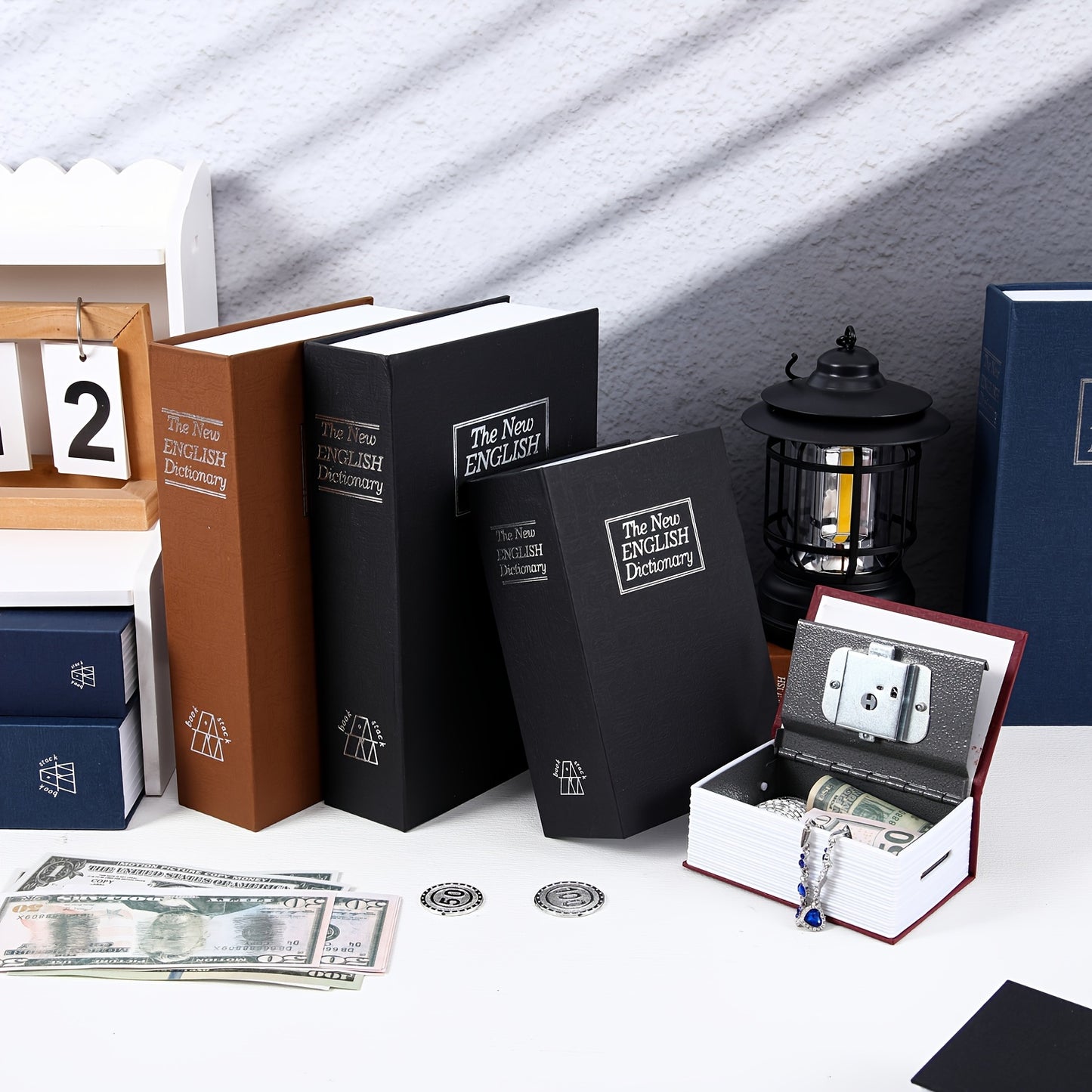 1pc Book Money Box with Password Lock, Safe storage for valuables such as cash, jewelry, passports.