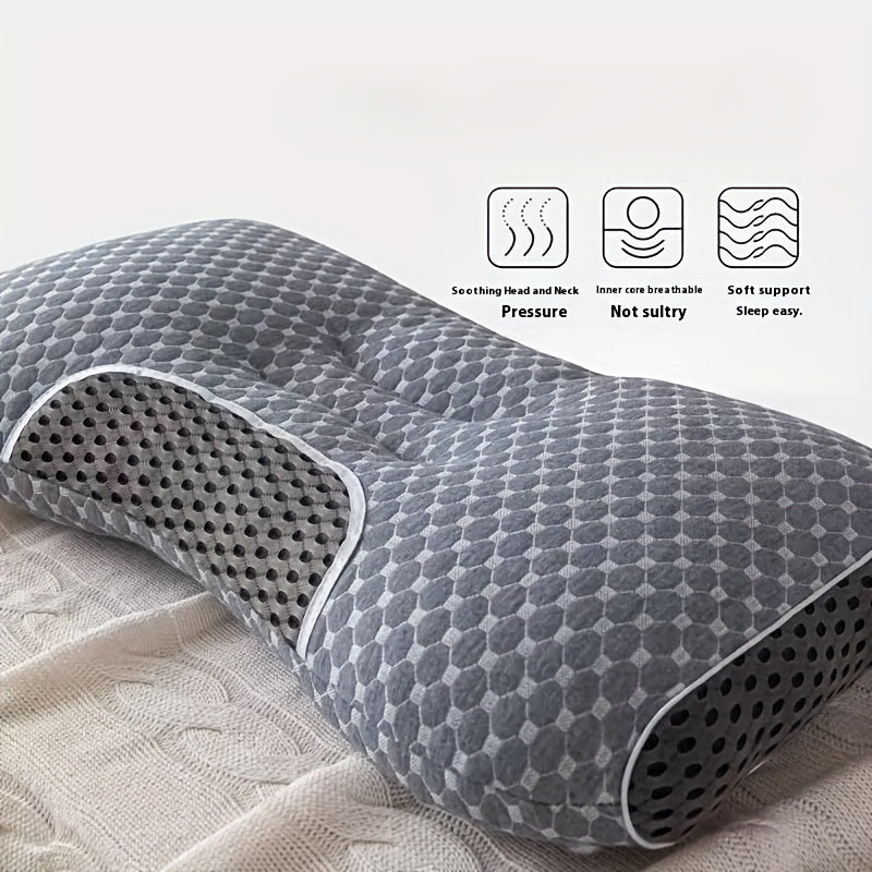 1 or 2 Cervical Pillows for all sleep positions with breathable pillowcase (1000g/2000g)