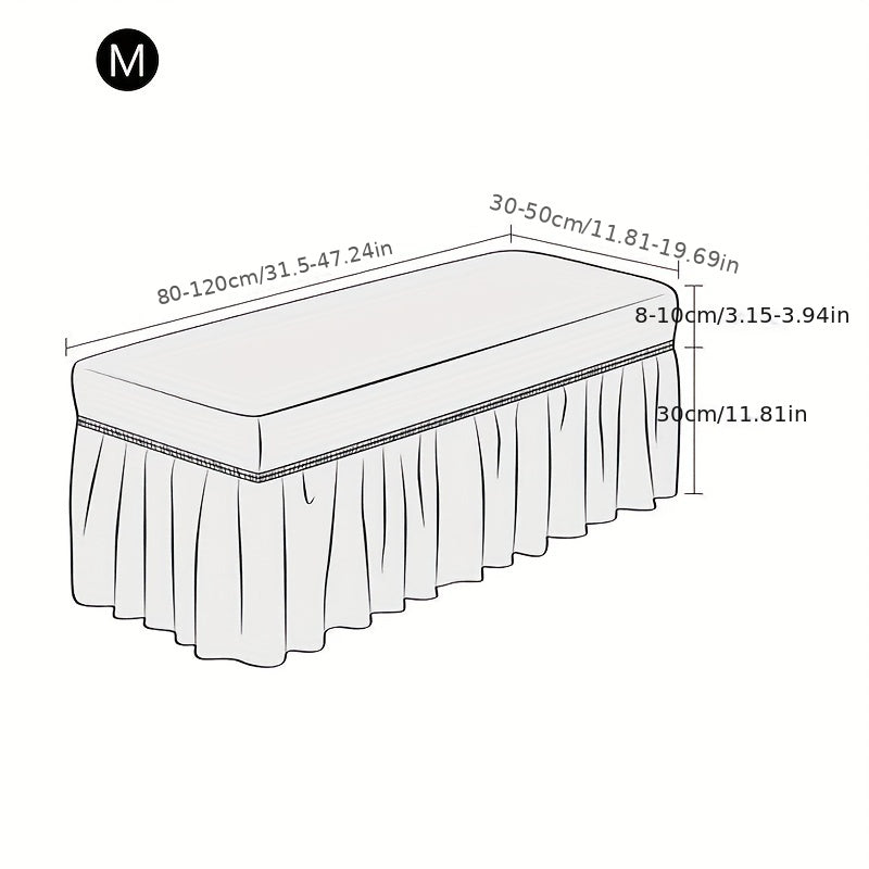 Длинный чехол для обеденной скамьи для гостиной или кухни, с эластичным, съемным и washable дизайном.