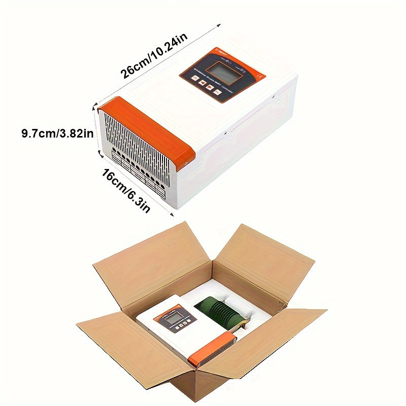 Smaraad Renewable 6000W Dual MPPT Wind Solar Hybrid Charge Controller for Home Power System, Compatible with Various Voltage Systems, High Efficiency & Low Voltage Operation