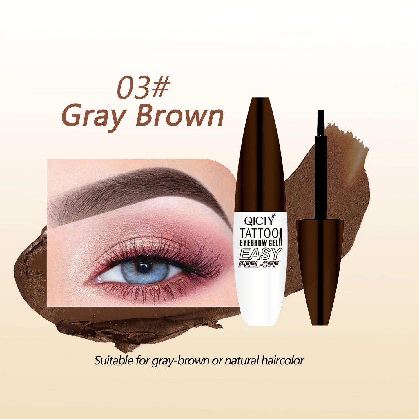 Long-lasting, waterproof eyebrow tint for perfect brows with natural 3D effect. Ideal gift for women.