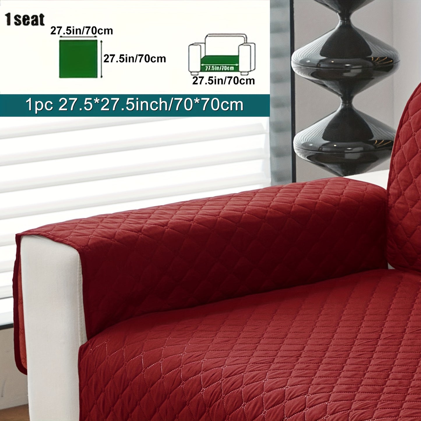 Anti-slip sofa cushion protective pad suitable for all types of sofas, machine washable.