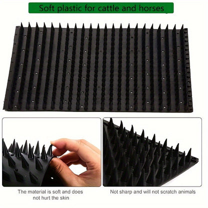 Durable PVC horse scratch mat for livestock, 42x33cm in size.