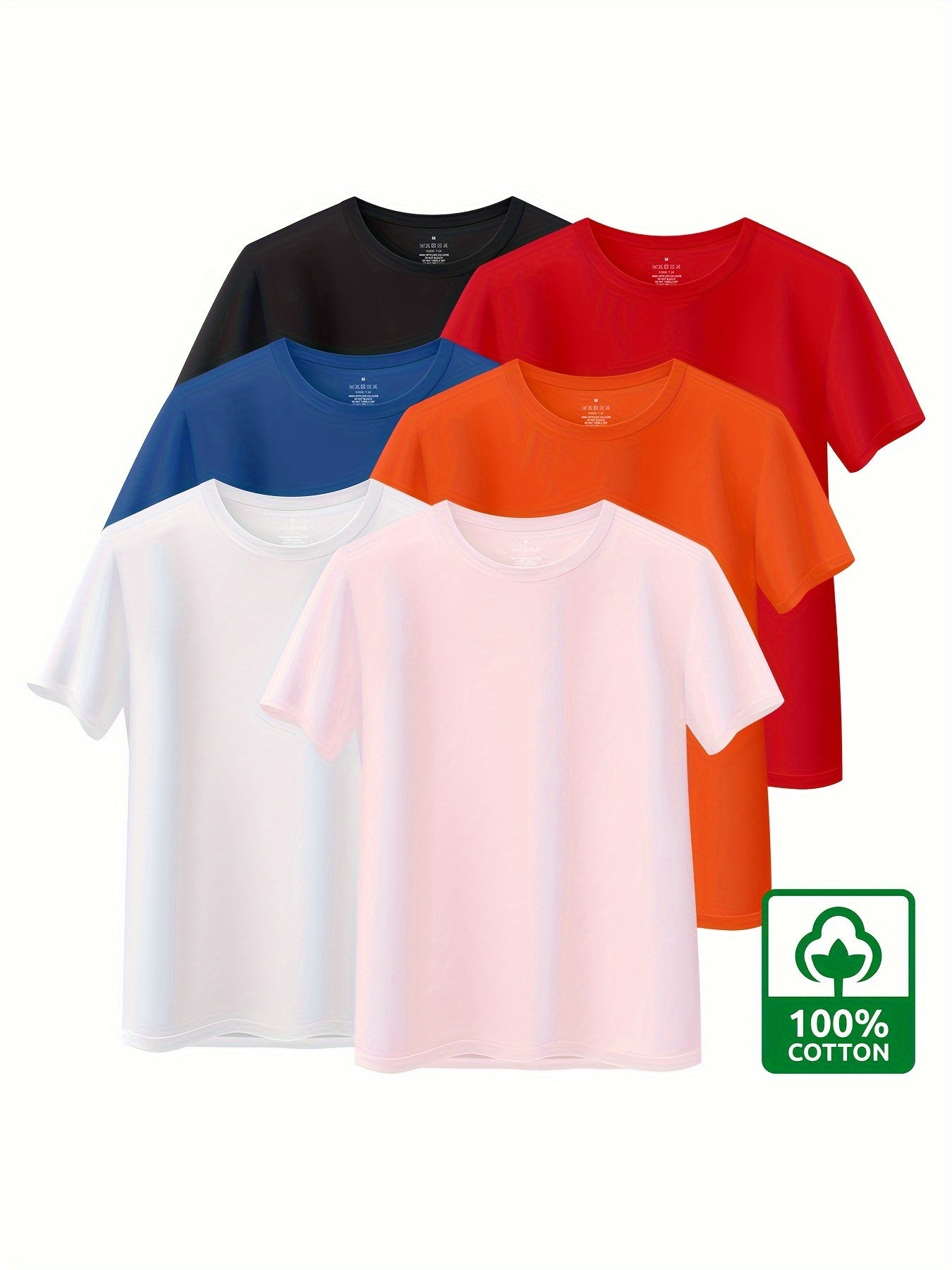 6 cotton men's short-sleeve t-shirts, 180g, Middle East