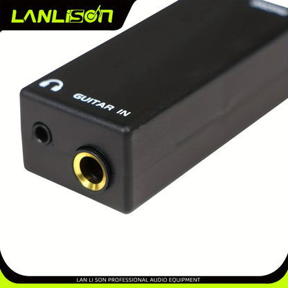 Lanlison Audio Adapter connects various instruments to smartphone for recording, effects, and conversion.