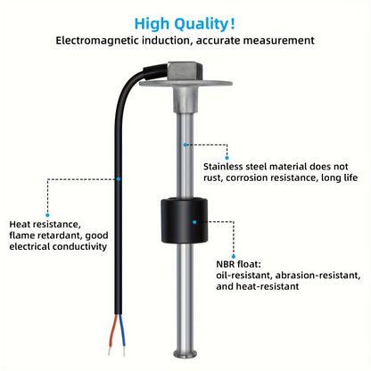 1pc Car Fuel Level Sensor Kit - Easy-to-Install, Durable Metal with Gauge & Pump Assembly, Includes Fuel Cap & Hose Clamps - Ideal for RVs, Taxis, Yachts, Off-Road Vehicles - 6 Models