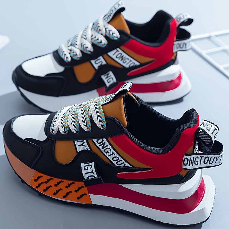 Women's fashion sneakers with PU upper, fabric lining, PVC sole, and breathable insole, featuring a solid pattern suitable for all seasons.