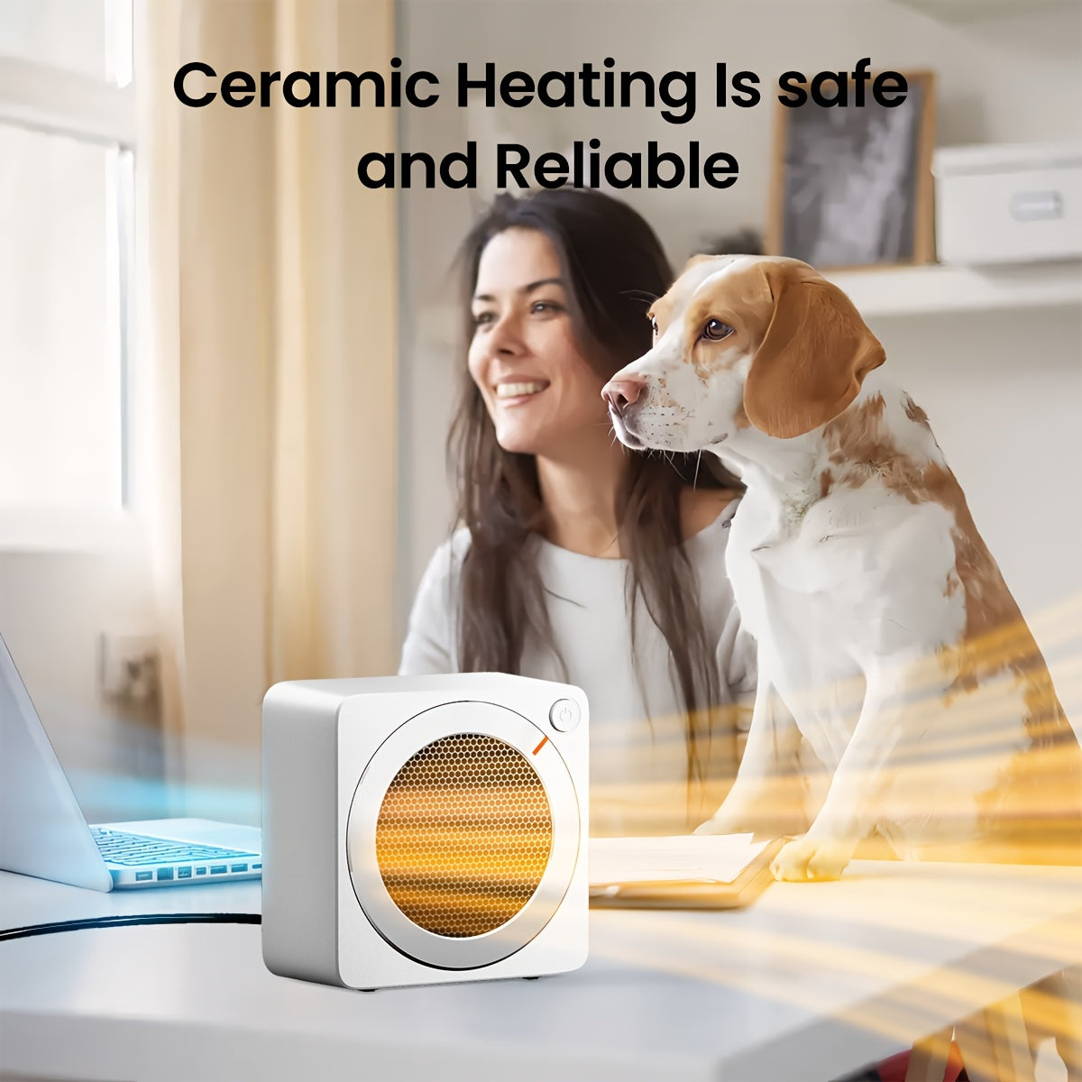 Stay warm and comfortable with the GAIATOP Compact Electric Space Heater. This 500W PTC ceramic heating unit features a 230V European Standard Plug, as well as tipping and overheating protection for added safety. Trust in its safe and reliable