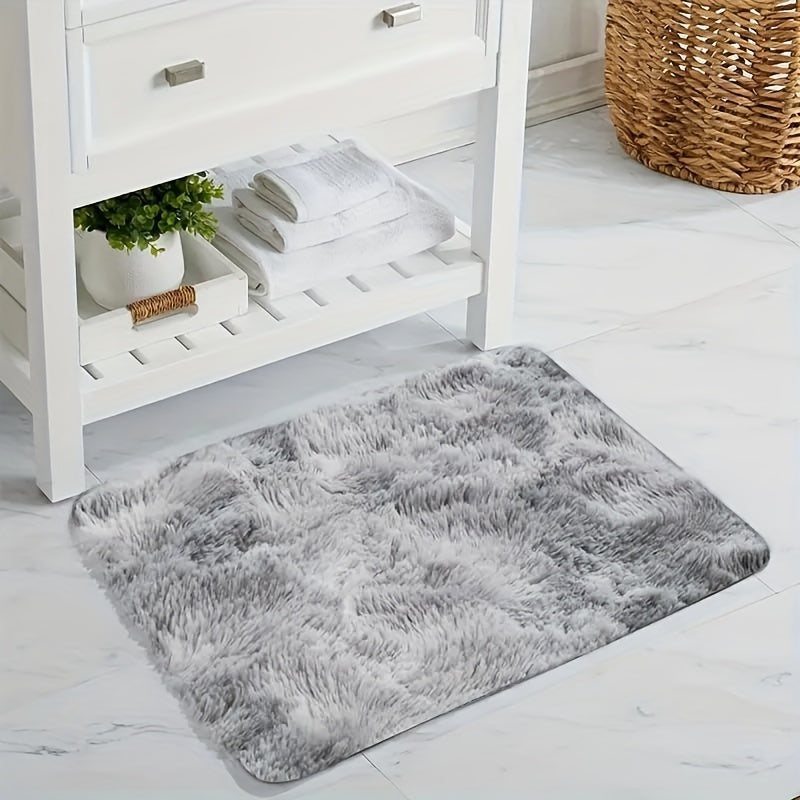 Luxurious Light Gray Plush Area Mat - Soft, Fluffy, Stain-Resistant & Non-Slip, Ideal for Enhancing Living Room, Bedroom, Balcony, or Home Office Décor