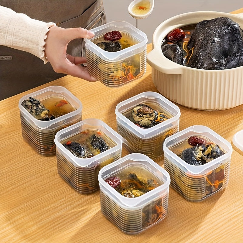 Set of 7 Leakproof Food Storage Containers with Flip-Top Lids - Freezer-Safe, Stackable, BPA-Free PP Meal Prep Boxes for Storing Soup, Meat, Grains & More - Perfect for Keeping Your Kitchen Organized