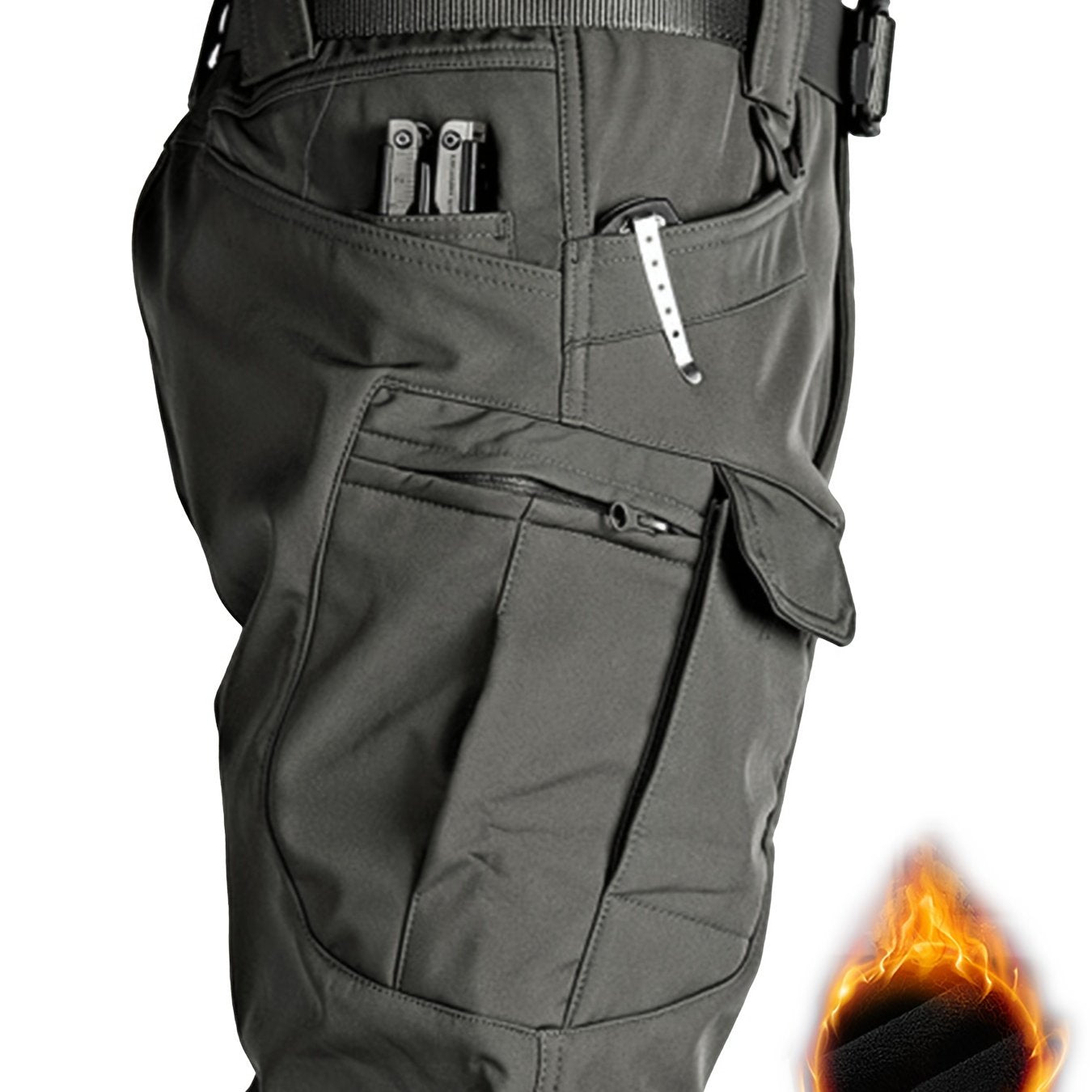 Men's Waterproof Tactical Pants for Winter Outdoor Wear