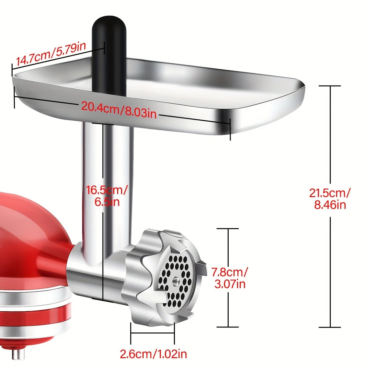 Get the FASSALE 1 Set Meat Grinder Accessory Set - a metal food grinder attachment designed for KitchenAid stand mixers. This creative, cost-effective, and easy-to-use tool is durable, reusable, and a must-have for your kitchen supplies.