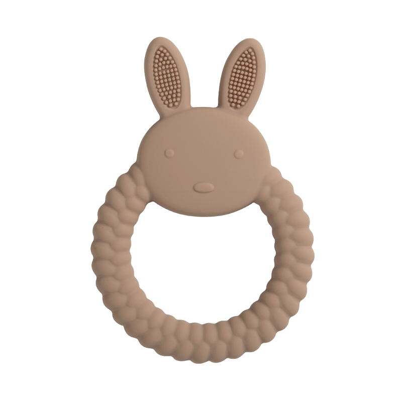 Silicone Teething Toy for Babies - Cute Rabbit Design, Safe for Chewing and Soothing Gums, Perfect for Newborns