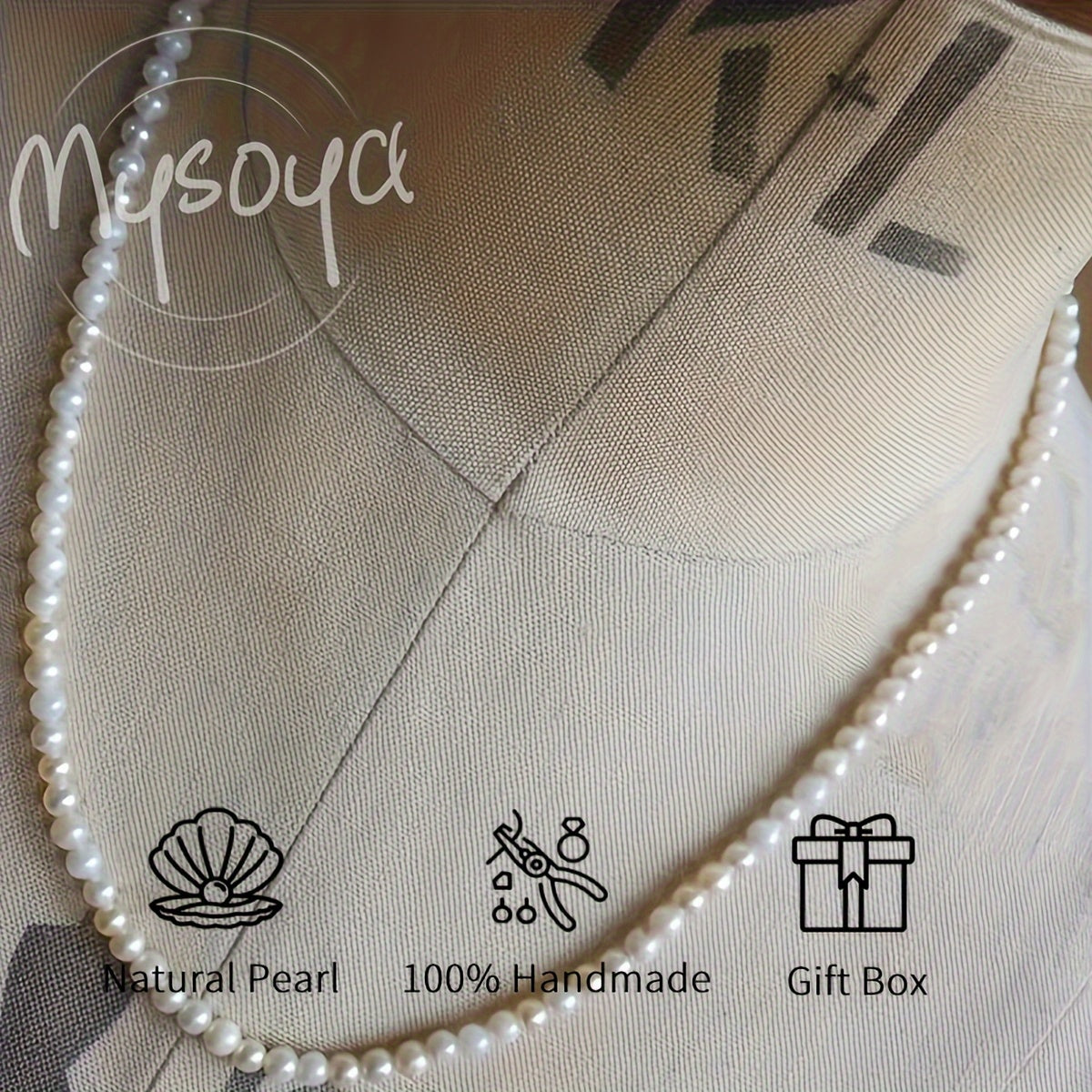 Elegant freshwater pearl necklace crafted by hand, featuring natural 6-7mm white pearls - the June birthstone. This luxurious piece is free of any plating and is perfect for both weddings and everyday wear. An ideal Valentine's gift, it comes with a