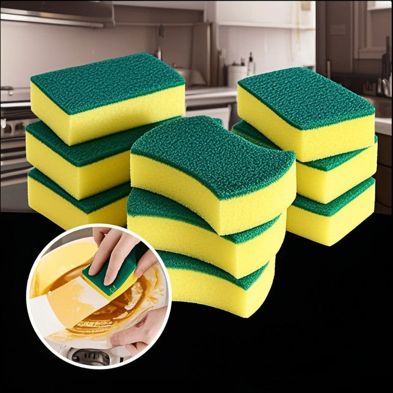 Get your hands on 10/12/24 high-absorbent cleaning sponges that effortlessly eliminate rust from spatulas and wipe away oil stains. These sponges are the perfect helper for home use and are essential for kitchen cleaning experts!