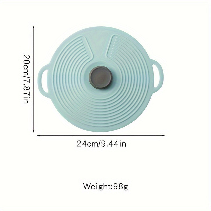 Kitchen Accessory: Silicone Pot Lid with Boil-Over Protection and Multipurpose Cooking Cover, Made of PET Material, Dustproof Gadget for Various Cookware Sizes