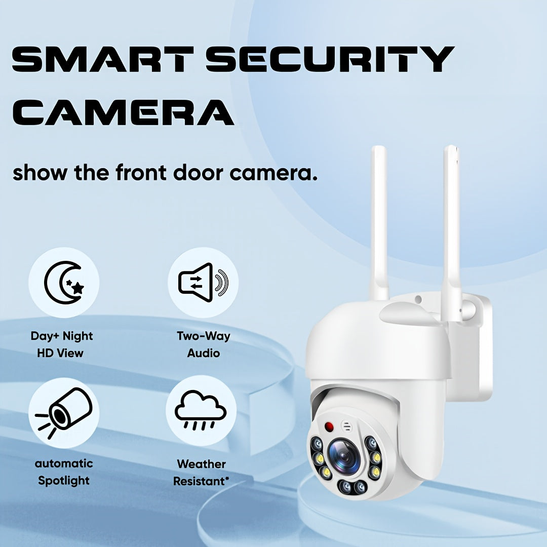 A gift for friends: Home security camera with surveillance, 360° panoramic view, motion detection, two-way audio, full-color night vision. Ideal for homes, parking lots, warehouses, and various occasions.