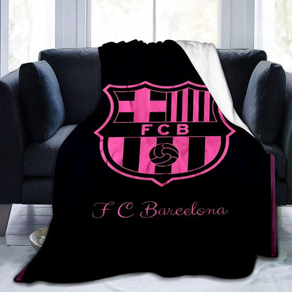 Stay warm and cozy with this F.C. Barcelona fan gift blanket. Perfect for all-season comfort, office naps, and air conditioning wraps. Made from durable and machine washable polyester with a contemporary style, this blanket is 100% perfect for indoor and