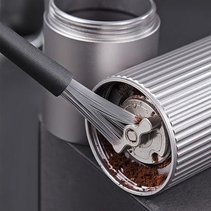 Clean and maintain your espresso machine with ease using the Stainless Steel Coffee Grinder Brush Set. This set includes a Latte Art Pen for intricate designs, Handled Cleaning Brush, and Mini Espresso Powder Brush. Perfect for keeping your machine in