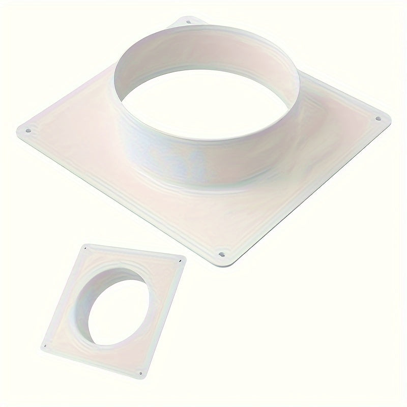 Simple to install, white plastic square flange connector for central air conditioning and ventilation. Can be used as a versatile duct adapter.