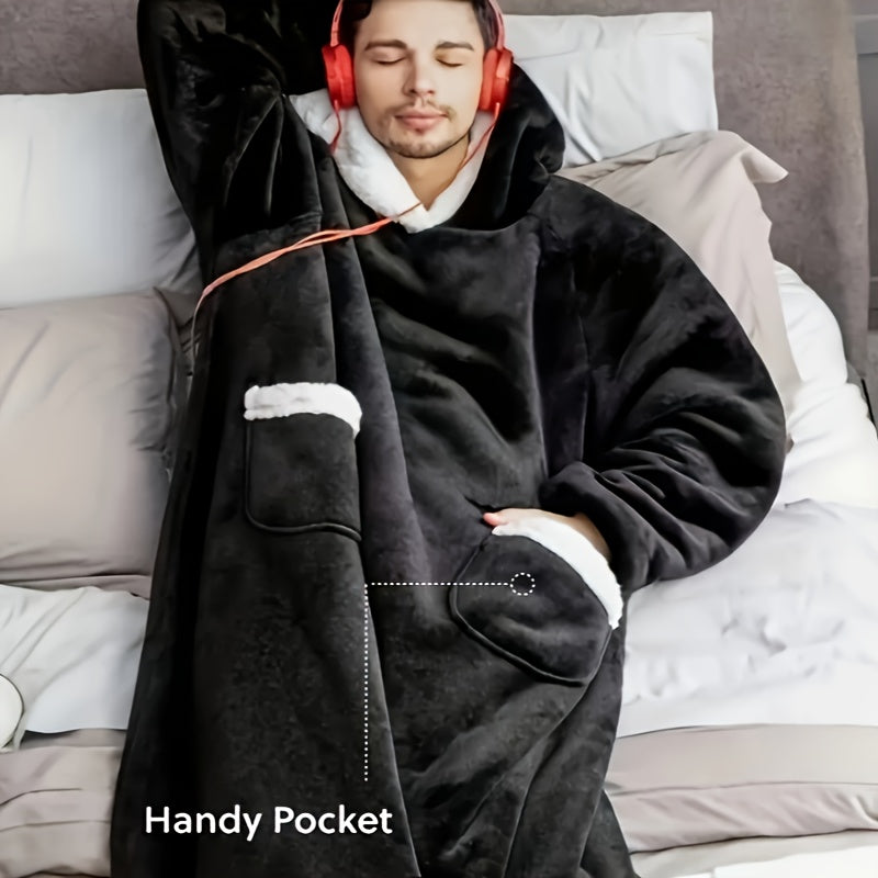 Stay cozy and warm with our Wearable Blanket Hoodie for Women and Men. This Super Warm and Cozy Giant Blanket is made from thick fleece, making it the perfect gift for Boys, Girls, and Adults.