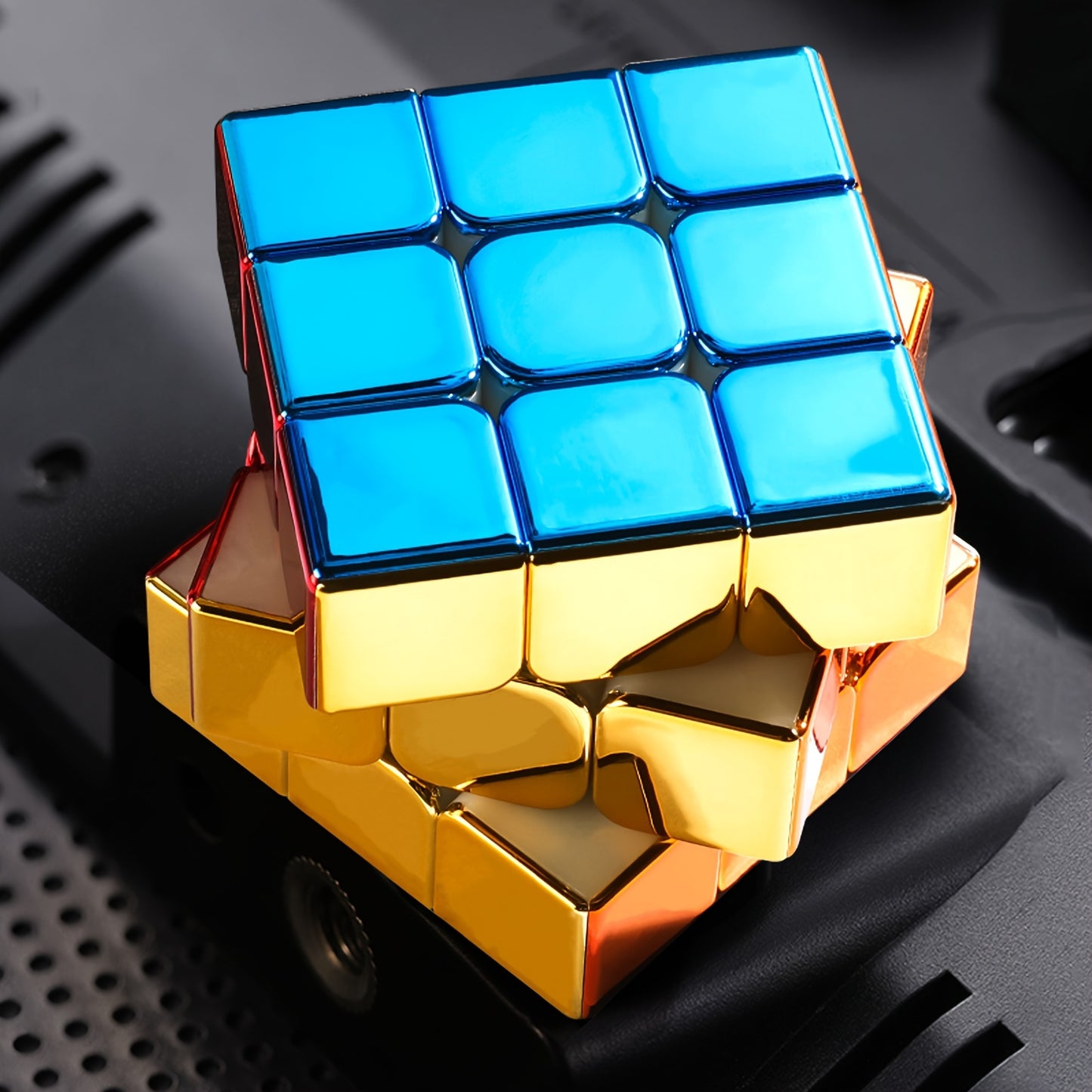 A collection of fun and challenging puzzles including a 3x3 Speed Cube, Mirror Surface Magic Cube, and Original Stickerless Magic Cube.