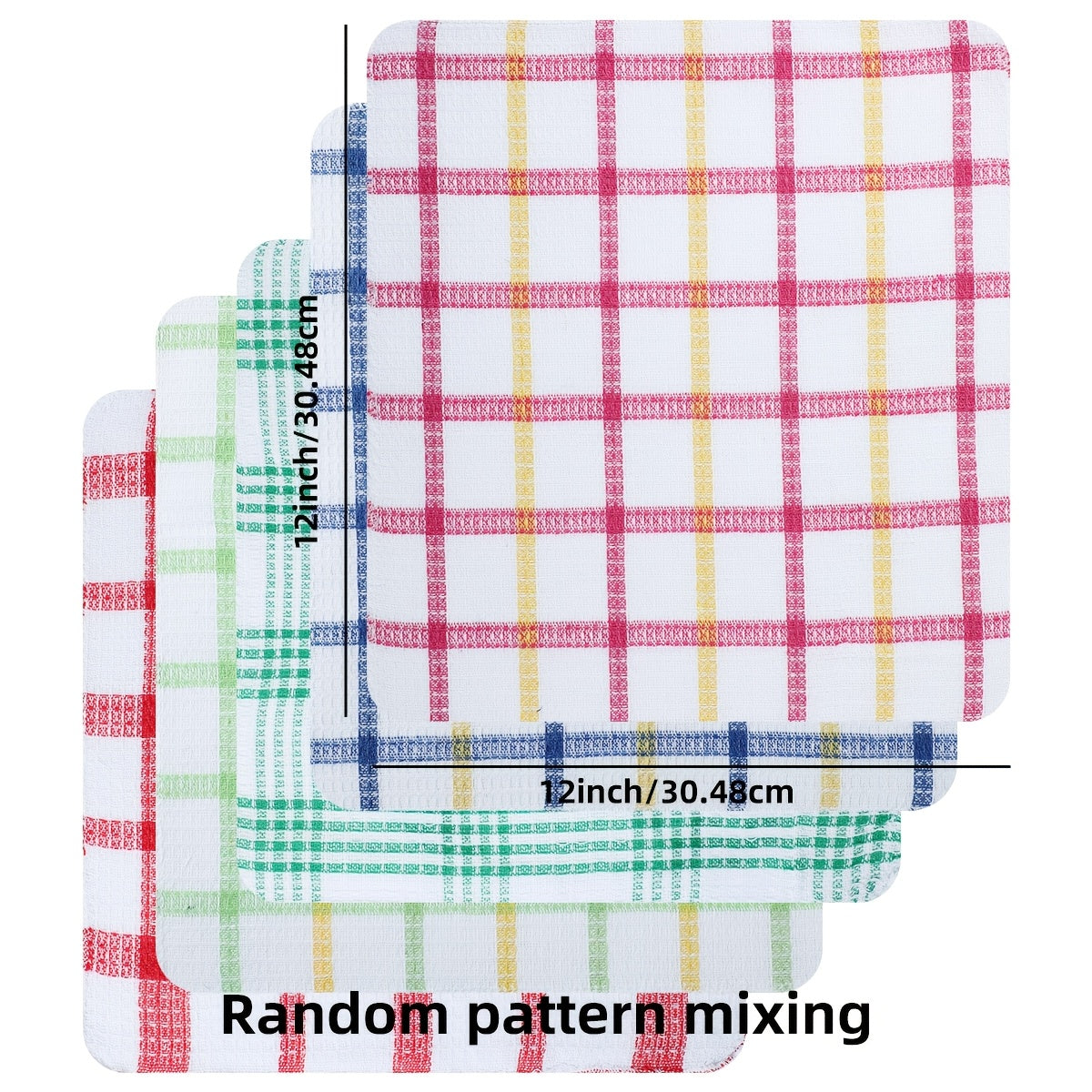 Set of 5 Space-Themed Waffle Weave Dish Cloths - Highly Absorbent & Fast-Drying Kitchen Towels, Hand Wash Recommended