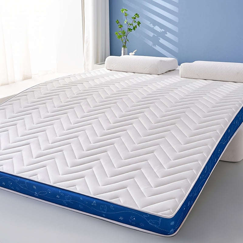 Orthopedic 3D Latex Memory Foam Mattress Topper with Quilted Design, Soft and Breathable, Pressure-Relieving Sleep Experience, Polyester Cover, No Power Needed