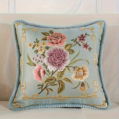 High-precision chenille European pillow case featuring jacquard embroidery, suitable for various settings, ideal for home decoration.