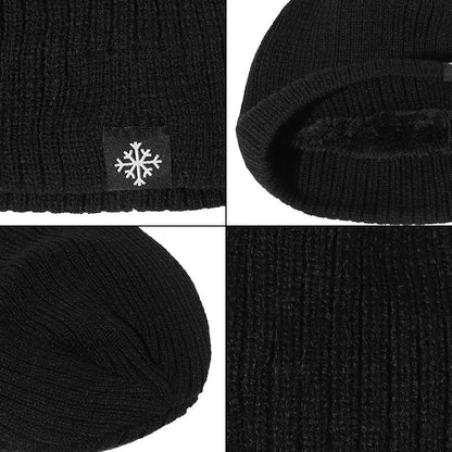 Thick Knitted Thermal Blend Hat for Autumn/Winter, made with Fleece