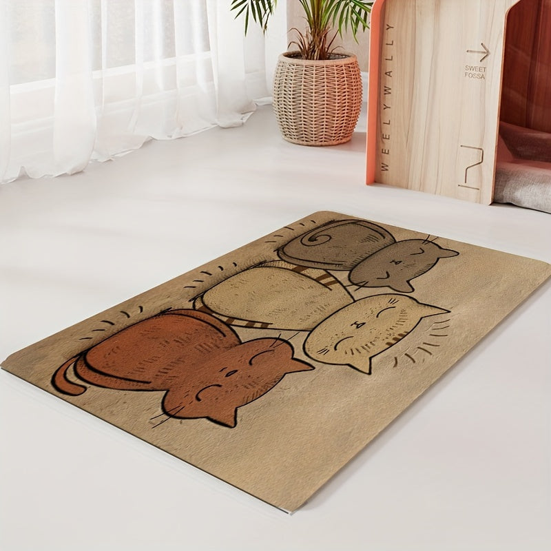 1pc Cute Cat Pet Placemat for Cats and Dogs, Suitable for All Seasons and Easy to Care.