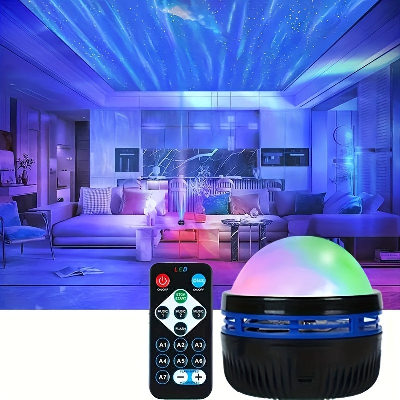 Modern LED night light with remote control, USB powered, adjustable lighting modes, suitable for bedroom, car, and home decor, batteries not included.