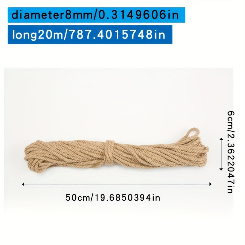 Jute twine rope for DIY crafts, gift wrapping, and decorative projects