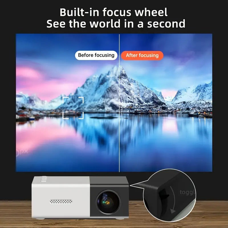 2025 Smart HD Projector with upgraded features, compatible with mobile phones, suitable for events and holiday gifts.