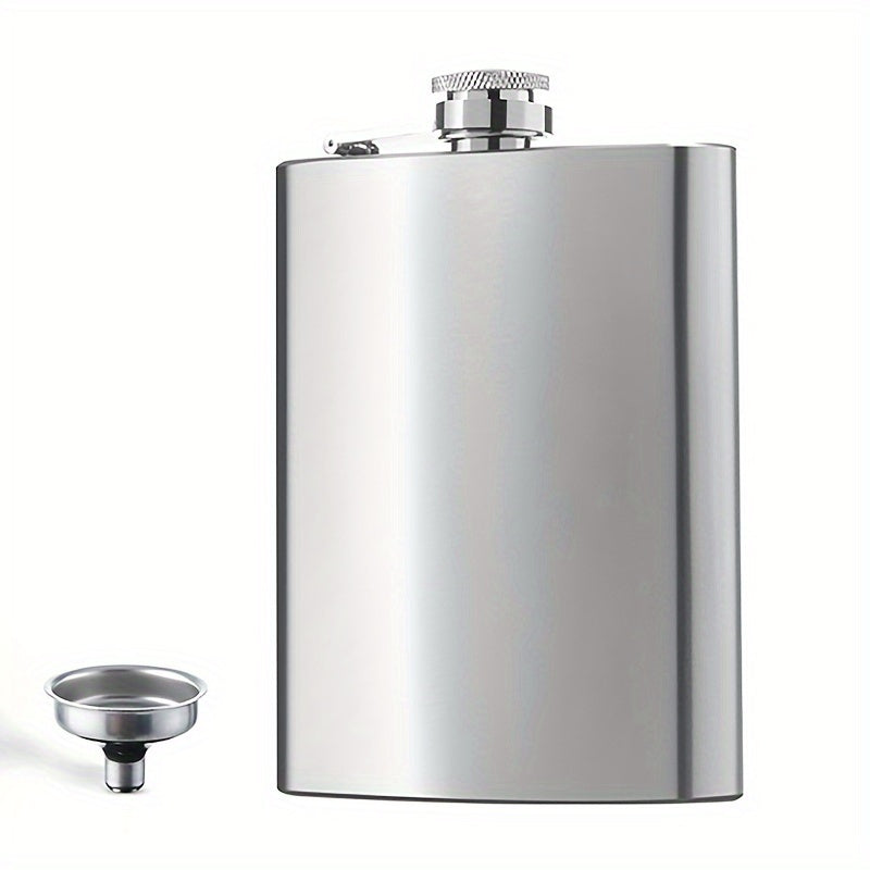 Leakproof Stainless Steel Hip Flask with Soft Touch Leather Packaging, Perfect for Whiskey, Rum, and Vodka. Portable, Rugged, and Durable for Outdoor Use. Smooth and Delicate Wine Bottle Alternative.