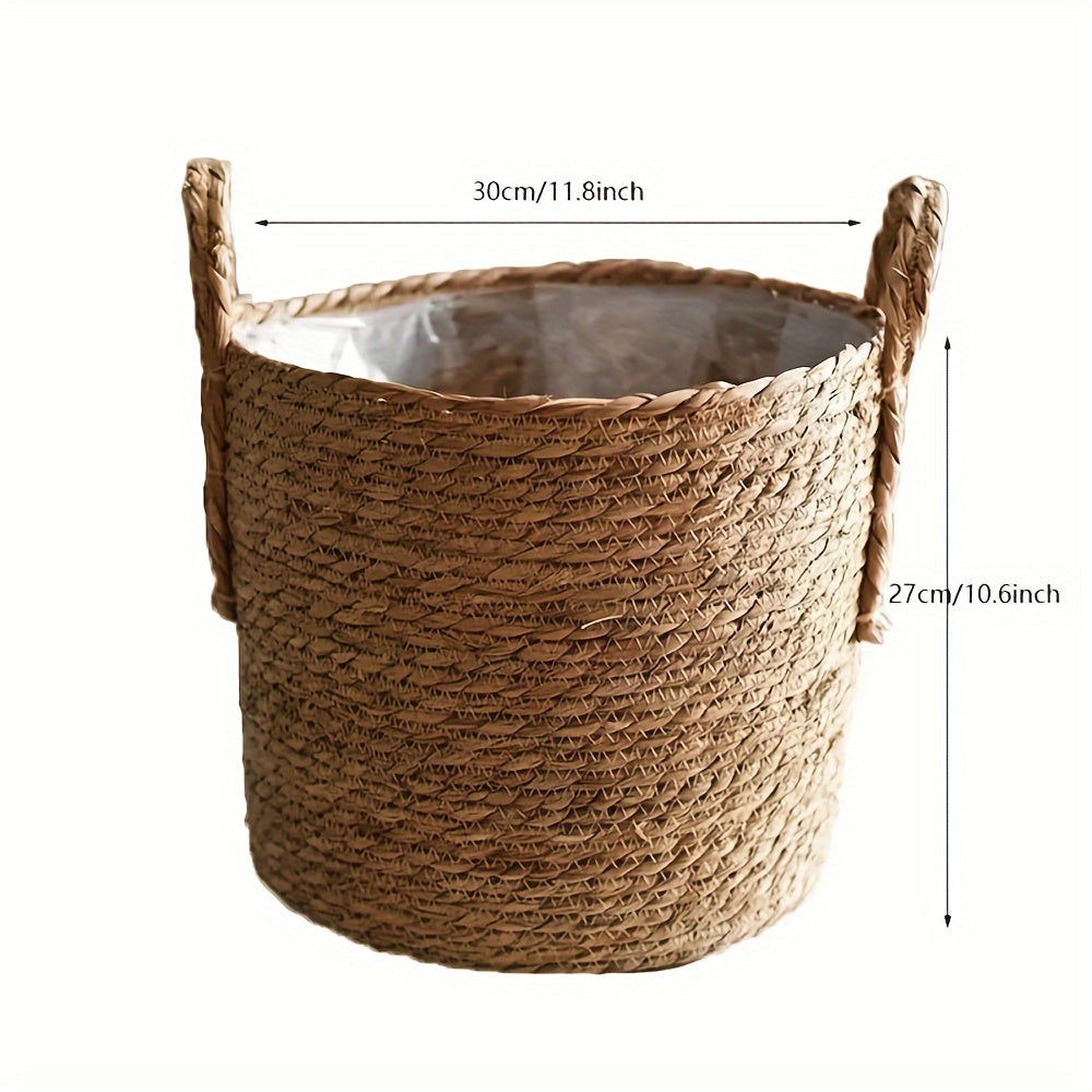 1 Set of Woven Nordic Plant Flower Pots and Extra Large High-end Storage Baskets